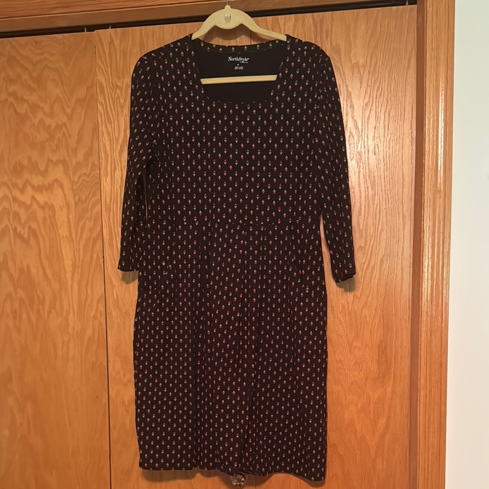 NorthStyle Black Long Sleeve Knit Dress